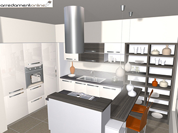 Cucina con isola centrale Cucina con isola centrale